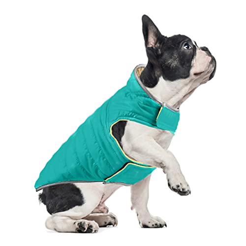 PETCUTE Reversible Hundemantel,Reflektierend Winterhundjacke Warme Welpen Weste wasserdichte Haustier Kleidung,Verstellbar Wasserdichter Hundejacke,Hund Mantel mit Gurtloch,Ideal für den Winter von PETCUTE