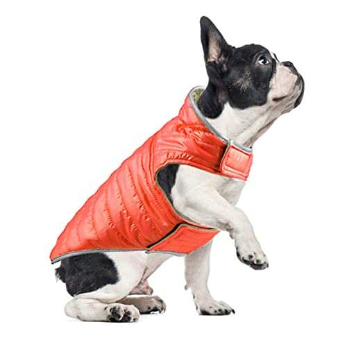 PETCUTE Reversible Hundemantel,Reflektierend Winter Hundepullover Warme Welpen Weste,wasserdichte Haustier Kleidung Hundejacke,Hund Welpen Mantel für Kleine Mittlere Große Hund,Ideal für den Winter von PETCUTE