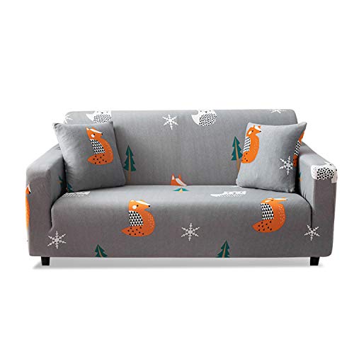 PETCUTE Sofabezüge Sofahusse 1 Stück Sofaüberwurf Spannbezug Couchbezug Jacquard Stretch Bezug Waschbar Sitzfläche für Sofahalter Elastischer Weich Stoff 4 Sitzer von PETCUTE