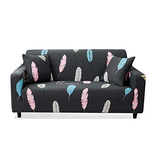 PETCUTE Sofabezüge Sofahusse 1 Stück Sofaüberwurf Spannbezug Couchbezug Stretch Bezug Jacquard Waschbar Sitzfläche für Sofahalter Elastischer Weich Stoff 4 Sitzer von PETCUTE