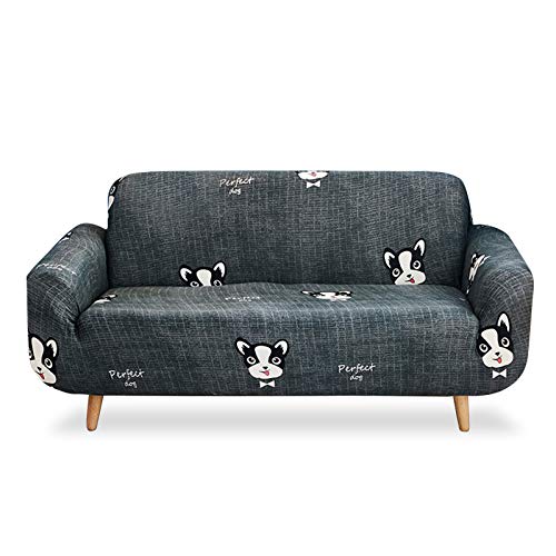 PETCUTE Sofaüberwurf Stretch Couch überwurf 2 sitzer Spandex Sofabezug mit Armlehne Couchbezug Antirutsch Stretchhusse Waschbar Stoff Sofa-Überwürfe #5 von PETCUTE