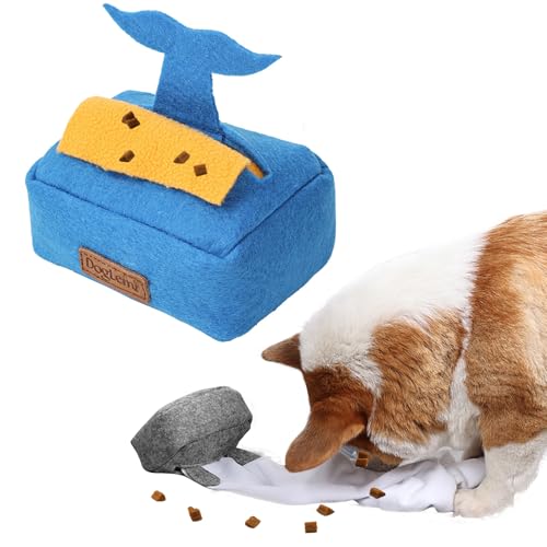 PETCUTE Taschentuchbox für Hunde, Schnüffelspielzeug Hunde, Langlebig,Taschentuchbox Intelligenzspielzeug für Kleine und Mittelgroße Hunde Welpen,Gedankenstimulierendes Puzzle Training von PETCUTE