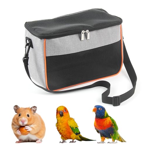 PETCUTE Tragetasche für Hamster,Tragbare Meerschweinchen-Tragetasche mit Herausnehmbare Matte,Schultergurt,Atmungsaktive Handtasche für Rennmäuse, Mäuse, Ratten, Hasen, Eichhörnchen,Kätzchen von PETCUTE