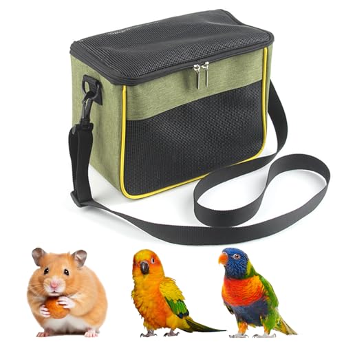 PETCUTE Tragetasche für Hamster,Tragbare Meerschweinchen-Tragetasche mit Herausnehmbare Matte,Schultergurt,Atmungsaktive Handtasche für Rennmäuse, Mäuse, Ratten, Hasen, Eichhörnchen,Kätzchen von PETCUTE