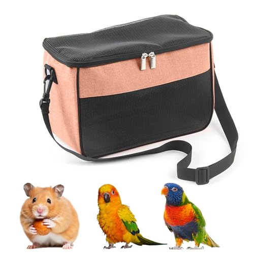 PETCUTE Tragetasche für Hamster,Tragbare Meerschweinchen-Tragetasche mit Herausnehmbare Matte,Schultergurt,Atmungsaktive Handtasche für Rennmäuse, Mäuse, Ratten, Hasen, Eichhörnchen,Kätzchen von PETCUTE