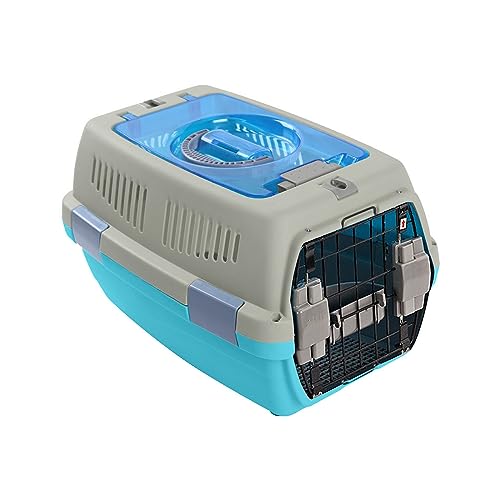 PETCUTE Transportbox für Hunde & Katzen,Langlebig und Atmungsaktiv Hunde Transportbox mit Bequemer Handgriff,Faltbar Hundetransportbox Katzentransportbox Katzenbox,Leicht zu Montieren,Bis zu 6 kg von PETCUTE