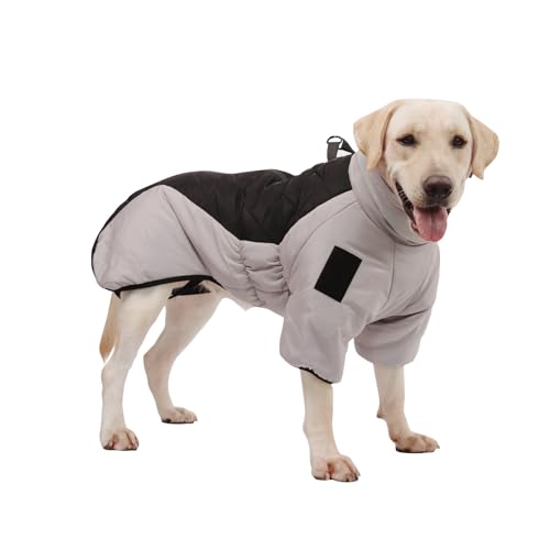 PETCUTE Wasserdicht Hundemantel,Winter Hundejacke für Kleine Hunde,Winddichte Wintermantel Hund mit Reflektierender Streifen und Kabelbaumbohrung,Hunde Wintermantel Kaltes Wetter von PETCUTE