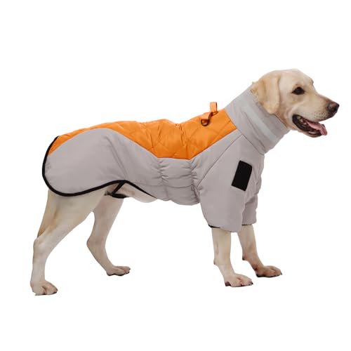 PETCUTE Wasserdicht Hundemantel,Winter Hundejacke für Kleine Hunde,Winddichte Wintermantel Hund mit Reflektierender Streifen und Kabelbaumbohrung,Hunde Wintermantel Kaltes Wetter von PETCUTE