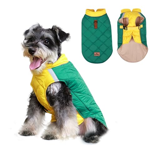 PETCUTE Wasserdichter Hundemantel, Hundejacke Winter Winddichter Hund Warm Kleidung für Mittelgroße bis Große Hunde,Hunde Mantel mit Sicheren Reflexstreifen,Regenmantel Hund mit Geschirrloch von PETCUTE