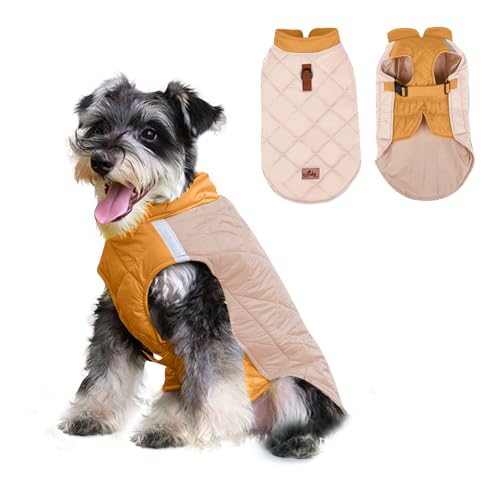 PETCUTE Wasserdichter Hundemantel, Hundejacke Winter Winddichter Hund Warm Kleidung für Mittelgroße bis Große Hunde,Hunde Mantel mit Sicheren Reflexstreifen,Regenmantel Hund mit Geschirrloch von PETCUTE