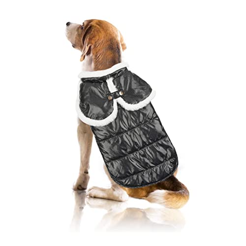 PETCUTE Wasserdichter Hundemantel Perlglanz Finish,Hundejacke Winter Warme Jacke für Kleine Mittlere Große Hunde,Verstellbar Hundejacke,Warm Haustierkleidung mit Gurtloch,Ideal für den Winter von PETCUTE