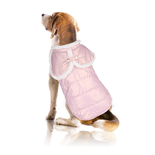 PETCUTE Wasserdichter Hundemantel Perlglanz Finish,Hundejacke Winter Warme Jacke für Kleine Mittlere Große Hunde,Verstellbar Hundejacke,Warm Haustierkleidung mit Gurtloch,Ideal für den Winter von PETCUTE