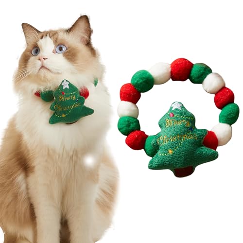 PETCUTE Weihnachten Katzehalsband, Weich Weihnachten Hundehalsband mit Weihnachtselch,Weihnachtssüßigkeiten, Weihnachten Haustier Halsband für Xmas Kostüm von Kätzen und Hündchen von PETCUTE