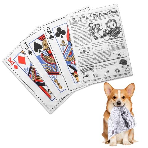 PETFROH Quietschendes Hundespielzeug, 4 Stück, keine Füllung, Welpenspielzeug für kleine und mittelgroße Hunde, Langeweile, um sie zu beschäftigen von PETFROH