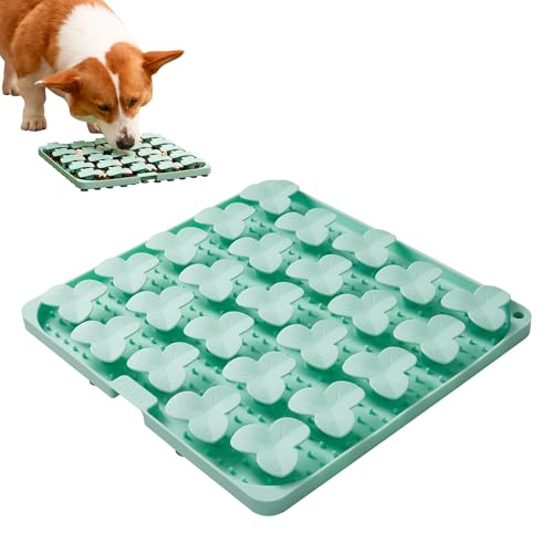 Dog Feeding Mat, Silicone Puzzle Feeder, Suction Cup Base, Slow Feeder for Dry and Wet Food, Leak Proof Edges| Hundebeschäftigung für alle Hunderassen von PETFUTURE