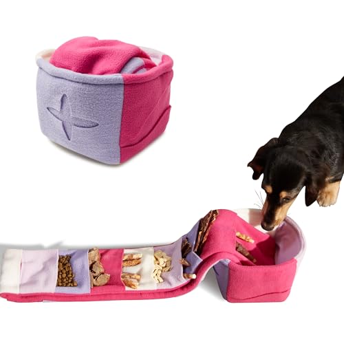 PETFUTURE Interaktives Hunde-Puzzle-Spielzeug, verstellbares Knisterplüsch-Hundespielzeug, Schnüffelspielzeug für kleine, mittelgroße und große Hunde, Leckerli-Spenderspielzeug für Langeweile und von PETFUTURE