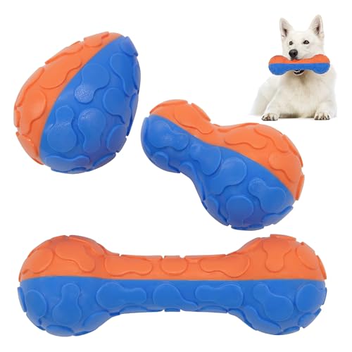 PETFUTURE Interaktives Hundespielzeug, um sie beschäftigt zu halten, 3 Packungen Hundespielzeug für große Hunde, quietschendes Hundespielzeug gegen Langeweile, schwimmfähiges Hundespielzeug für Hunde von PETFUTURE