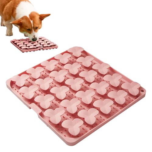 Silikon-Futtermatte mit Blumenmuster für Hunde, saugnapfgekühlte Bodenmatte mit verlängerter Fresszeit| Hundebeschäftigung für alle Hunderassen von PETFUTURE