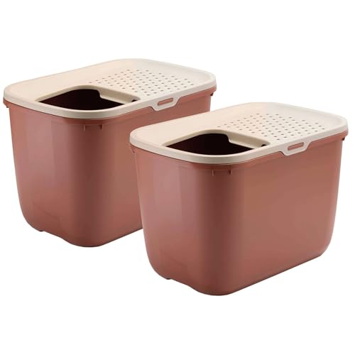 2er Sparpack Katzentoilette HOP IN Einstieg von Oben 58 x 38,5 x 39,5 cm Toskana von PETGARD