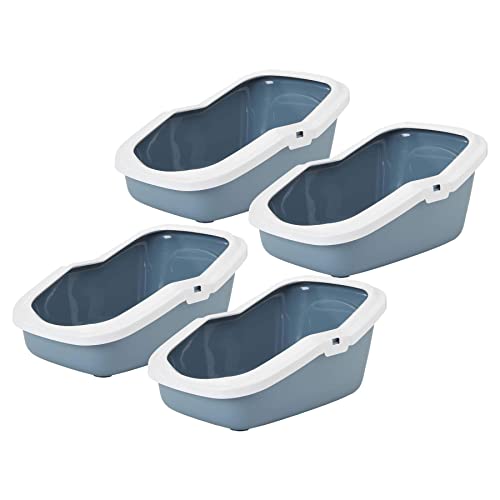 4er Sparpack Katzentoilette Katzenklo mit Rand ASEO blau-weiss von PETGARD