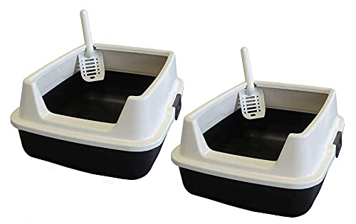 2er Sparpack Katzentoilette Katzenklo Marcello mit extra hohem Rand von PETGARD