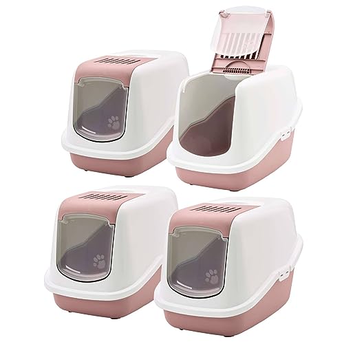 4er Sparpack Katzentoilette Katzenklo Nestor Weiss-rosa von PETGARD