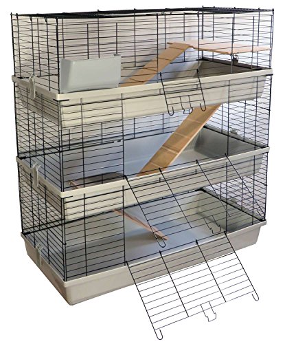 PETGARD Kleintier-Käfig Grenada 100 Sky - Kaninchen-Stall - Meerschweinchen-Stall - Heimtier-Käfig - Hasen-Käfig 100 x 55 x 129 cm von PETGARD