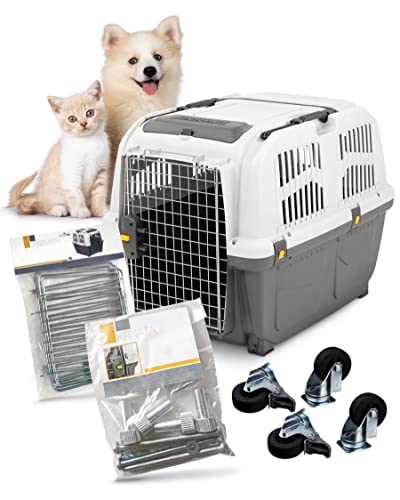 PETGARD Tierbox SKUDO 5 inklusive Zubehör - Transport-Box für Tiere - Reise-Box für Tiere - praktischer Haustier-Transporter - Hunde-Box 79x58x65 cm von PETGARD