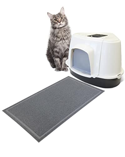 PETGARD XXL Katzen-Klo Orlando Corner inkl. Matte - Tier-Toilette - Hauben-Toilette - Haustier-Klo - Katzen-Toilette für große Katzenrassen - 70x57x48 cm von PETGARD