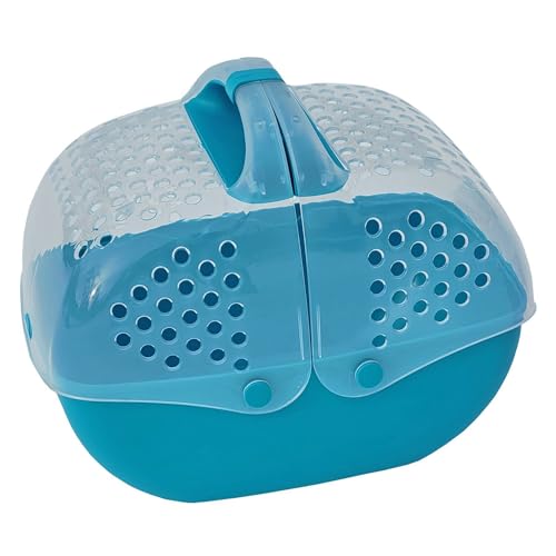 Transportbox für Kleintiere wie Meerschweinchen, Kaninchen usw. 36 x 25 x 29 cm Blau von PETGARD