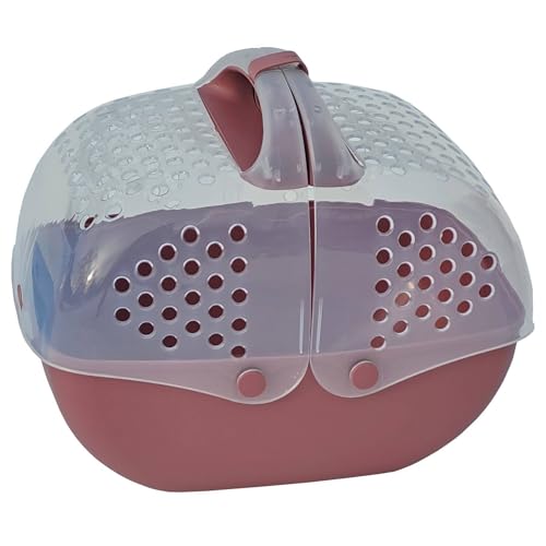 Transportbox für Kleintiere wie Meerschweinchen, Kaninchen usw. 36 x 25 x 29 cm Rosa von PETGARD