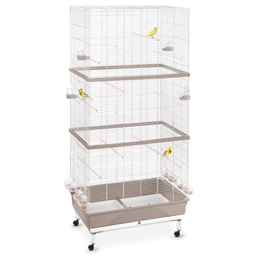 XL Vogelvoliere Zimmervoliere Vogekäfig Vogelhaus mit Rollen 79,5 x 48,5 x 171 cm von PETGARD