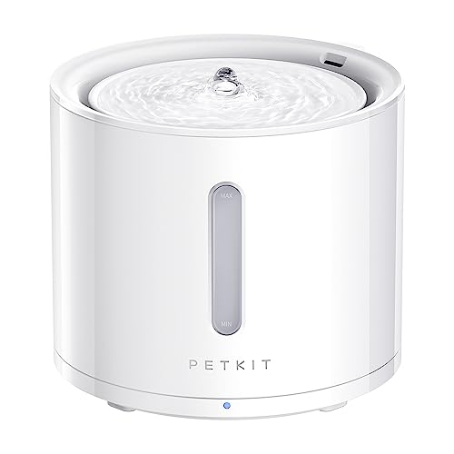 PETKIT EVERSWEET Solo 2 Pet Water Fountain 2L Weiss, Haustier Trinkbrunnen, Trinkfountaine für Hunde & Katzen, filtriertes Wasser, leichte Reinigung, geräuscharme Pumpe, Mehrfachfiltration, rutschfest von PETKIT