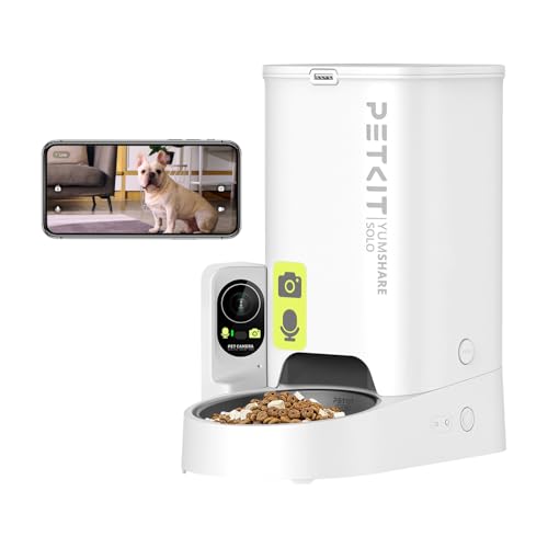 PETKIT Futterautomat Mit Kamera, KI Futterautomat Katze,3L Katzen Futterautomaten,Automatischer Futterspender für Katze und Hund,2.4G WiFi Intelligente App-Steuerung,1-5 Mahlzeiten von PETKIT