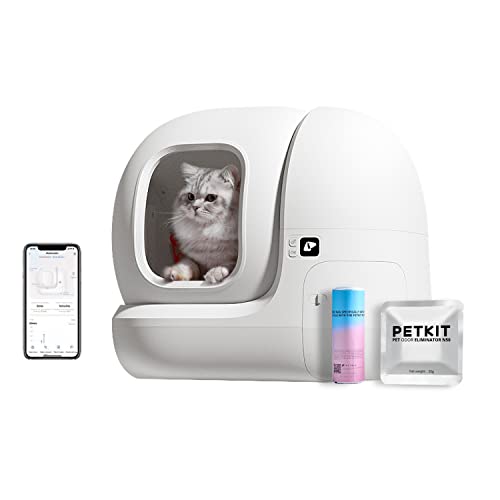 PETKIT Pura Max Selbstreinigende Katzentoilette, 76L Katzenklo Selbstreinigend,xSecure/Geurverwijdering/App-Steuerung, für Mehrere Katzen（Kein Deodorant-Spray und Katzenklo Matte, mit N50） von PETKIT