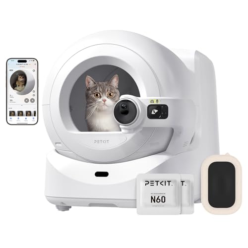 PETKIT Purobot Ultra Selbstreinigende Katzentoilette, Katzenklo Selbstreinigend mit 1080P HD-Kamera,Intelligente Reinigung, Kapazität 70L, Überwachung der Gesundheit AI, Ultra Leise und Sicher von PETKIT