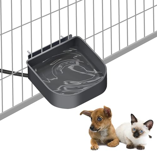 PETLESO Beheizter Wassernapf für Haustiere im Innenbereich, Hängender Hundenapf für Hundehütte, kein Verschütten, beheizte Schüssel für Hühnerstall, Hunde, Katzen, Kaninchen, Vögel, Kleintiere im von PETLESO