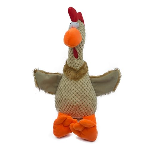 PETONA Quietschendes Hundespielzeug aus Plüsch, Huhn (Rooster) von PETONA