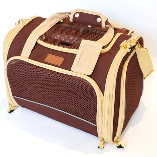 Tragetasche für Hunde Transportbox Hund Hundetasche Kleine Hunde Transportboxen Hundetragetasche Tragetasche Hund Katzentasche Katzenbox Carrier M von PETPROVED