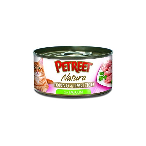 PETREET Box für Nassfutter Katze Natur Thunfisch del Pacifico/Bohnen 70 g von PETREET