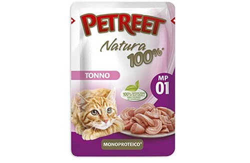 PETREET Natur 100% für Katze im Beutel mit 70 g, Thunfisch von PETREET