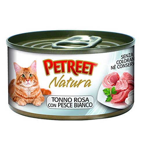 PETREET Rosa Thunfisch Natur + Weißfisch 70 g von PETREET