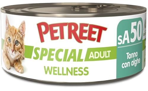 PETREET Special Adult Wellness - Thunfisch mit Algen - Packung mit 48 Stück x 70 g von PETREET