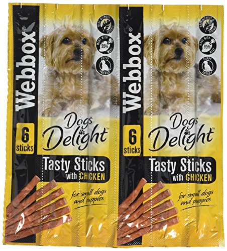 PET-573781 Webbox Hunde Delight Chicken Sticks (6pk) Packung mit 12 Stück von Webbox