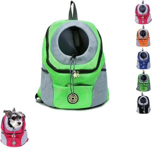 Forttender Hunderucksack, 2024 Upgraded Sommer Hunderucksack, Hunderucksack-Tragetasche für kleine Hunde, Hundetragerucksack zum Wandern (Green, L) von PETSBURG