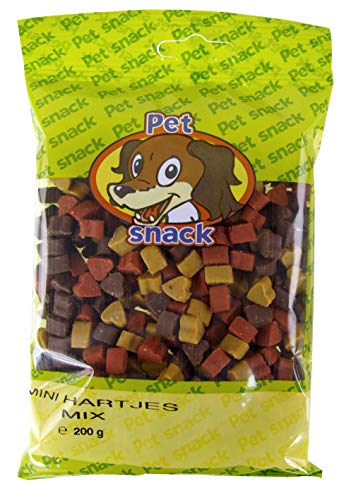 Merkloos 14x200 gr Petsnack Mini hartjes Mix hondensnack von PETSNACK