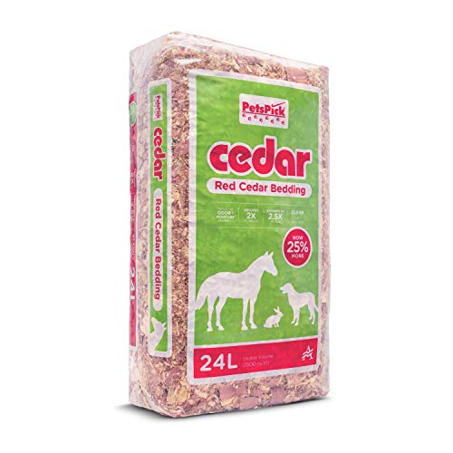 PETSPICK Red Cedar Haustier-Bettwäsche für Hunde und Pferde, 24 l von PETSPICK