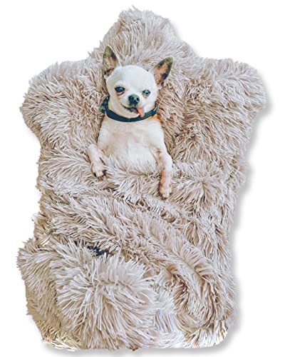 PETSTARPOD Swaddle Pet Bed Slumberland Hunde- und Katzenbett – beruhigt und beruhigt Ihr Haustier zwischen dem Kuscheln – 63x45 cm – bis zu 13.6 kg – Anti-Angst – maschinenwaschbar + Bezug – flauschig von PETSTARPOD