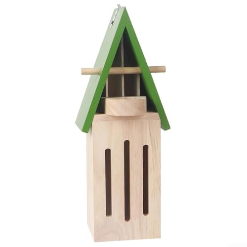 PETSTIBLE Holz Bienenhaus Naturholz Haus Hotel Unterstand Garten Deko Nistkasten von PETSTIBLE