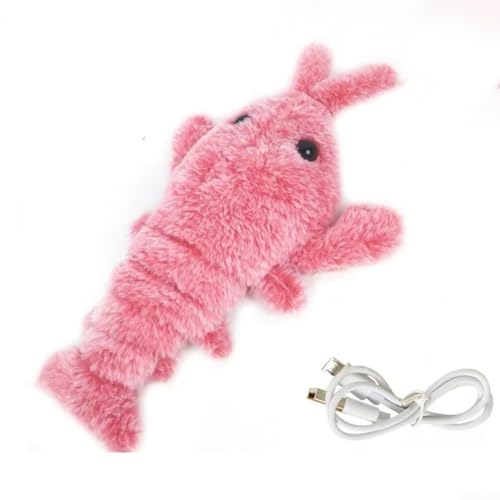 PETSTIBLE Hundespielzeug, interaktives Schlenker-Hummer-Hundespielzeug: wiederaufladbar über USB, Spaß für kleine und mittelgroße (Rosa) von PETSTIBLE